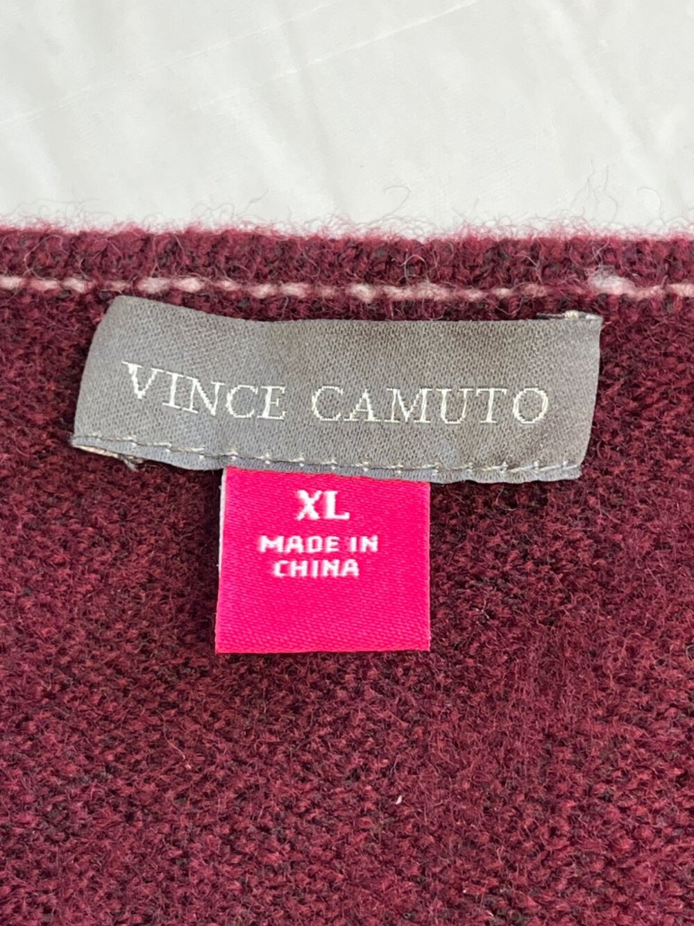 Vince Camuto V-Neck Sweater Pants Lounge Set XL Burgundy - Picture 16 of 16